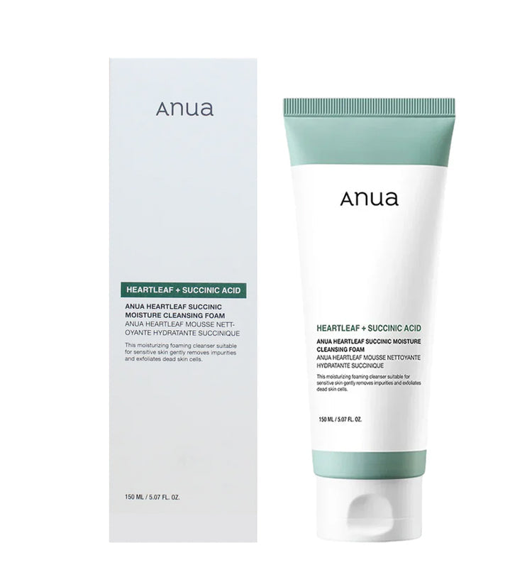 ANUA HEARTLEAF SUCCINIC MOISTURE FOAM 150 ML