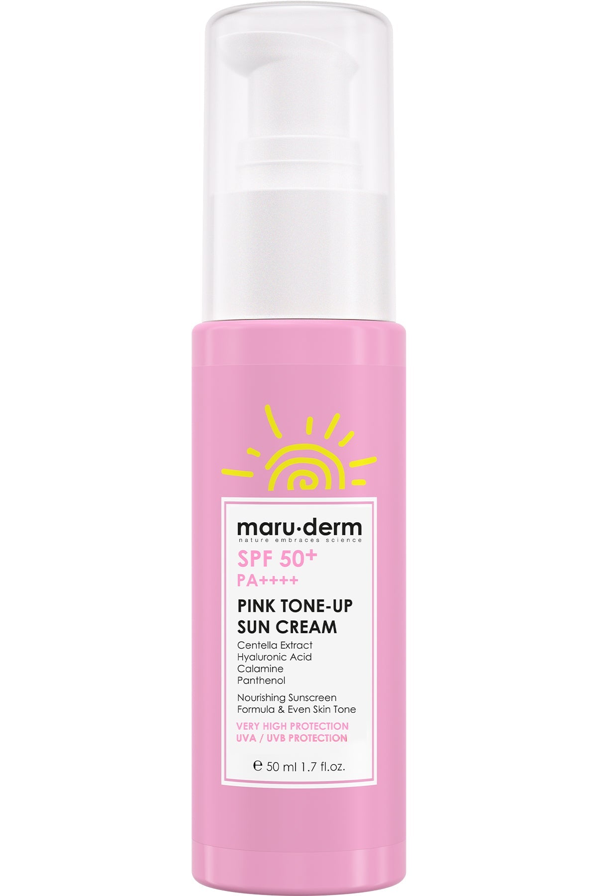 Maruderm SPF50+ PA++++ Crème Solaire Ton Rose 50ML – Protection Max & Teint Uniforme
