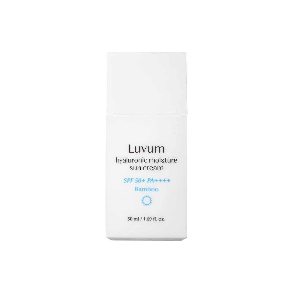 Luvum Bamboo Hyaluronic Moisture Suncream 50ml – Crème Solaire Hydratante & Éclatante SPF50+ PA++++