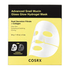 COSRX Advanced Snail Mucin Glass Glow Hydrogel Mask Pack de 3 – Masque éclat et réparateur