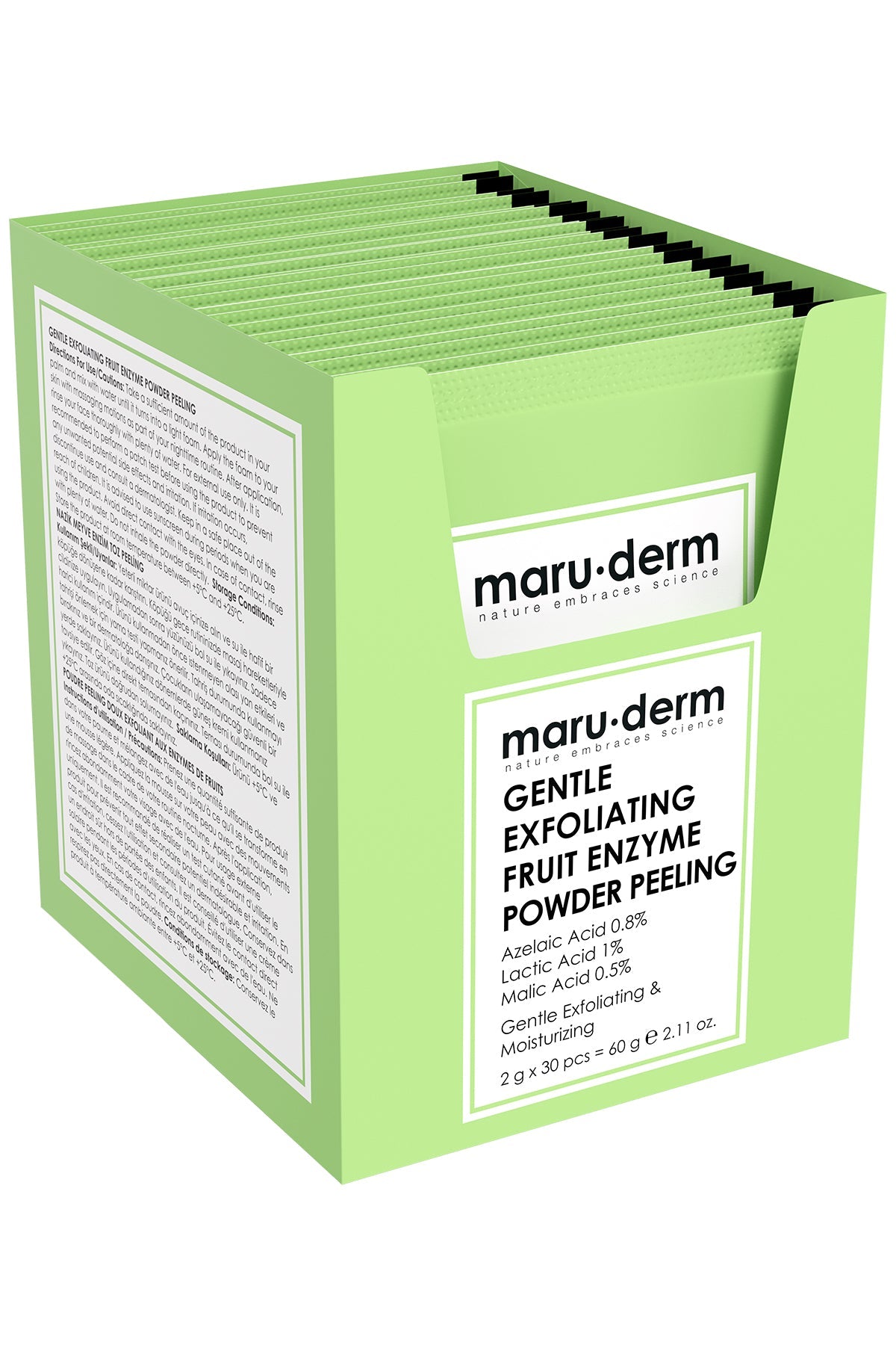 MARUDERM PEELING DOUX A LA POUDRE D'ENZYMES DE FRUITS EXFOLIANTE 60G – Peau Lisse & Éclatante