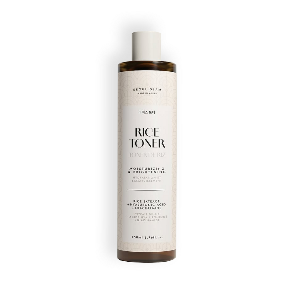 Seoul Glam Toner au Riz 150ml – Lotion Tonique Éclat & Hydratation pour Tous Types de Peau